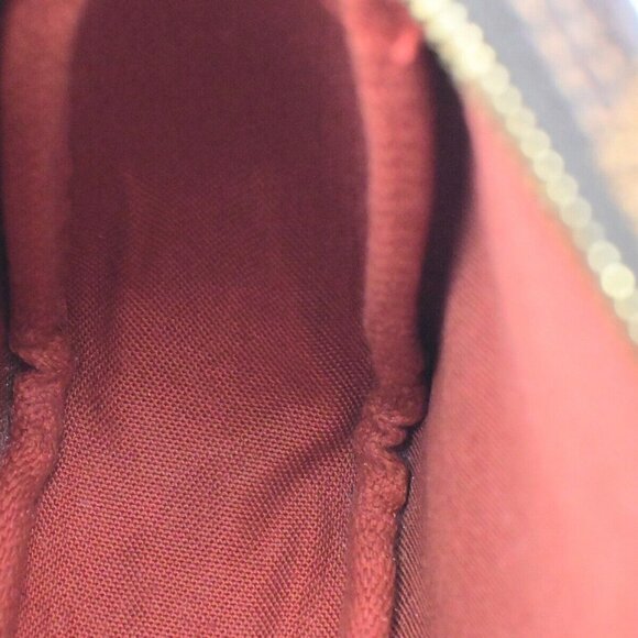 LOUIS VUITTON Trousse Makeup Hand Bag Damier Ebene Leather Brown - Picture 11 of 14